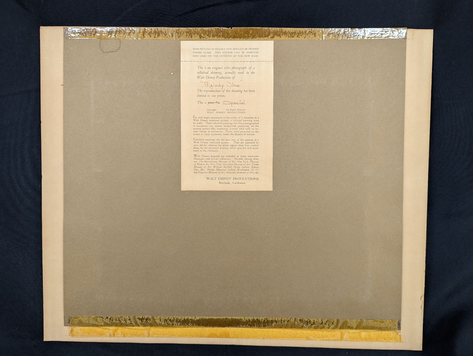 Walt Disney Signed Promotional Photograph to Bob Bence Special Authentic - Image 11