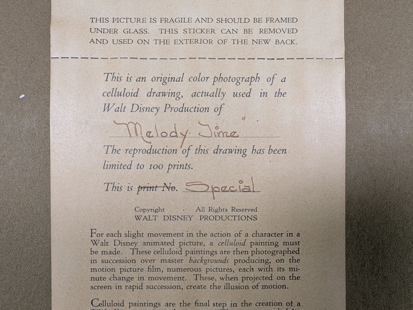 Walt Disney Signed Promotional Photograph to Bob Bence Special Authentic - Image 10