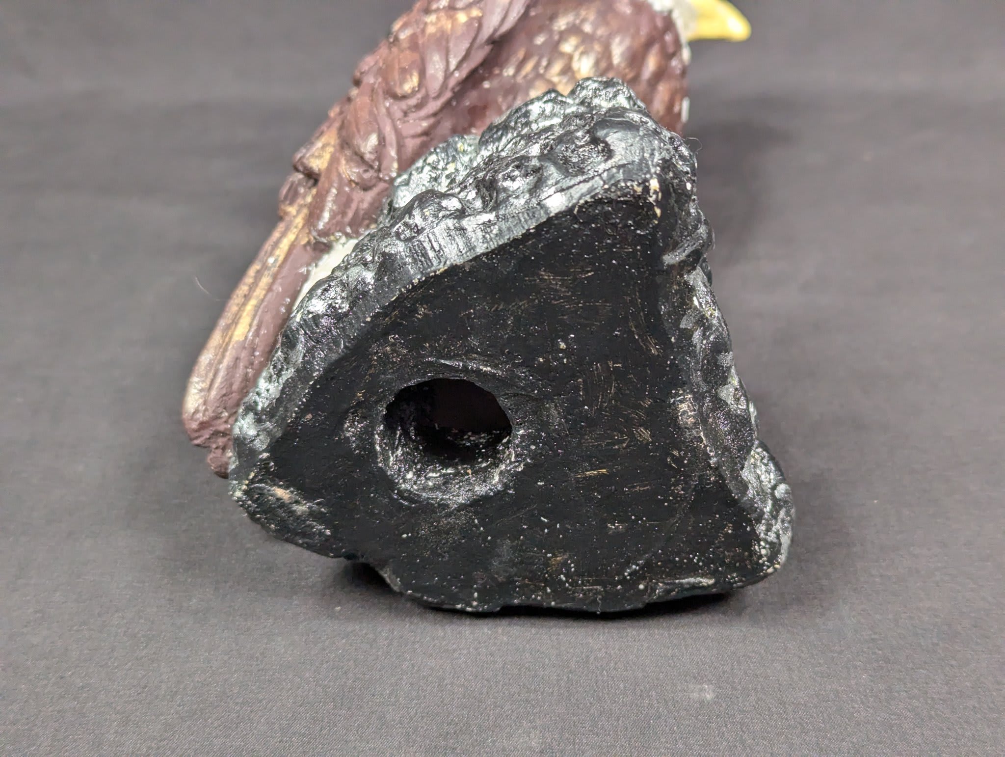 Vintage Hand-Painted Bald Eagle Statue Chalkware Plaster 10.5 Inch Tall Figurine - Image 5