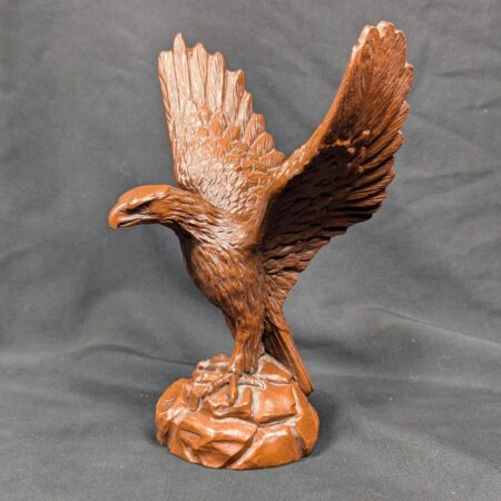 Vintage 1987 Red Mill Mfg Eagle Figurine Hand-Crafted Resin Bonded Marble Statue
