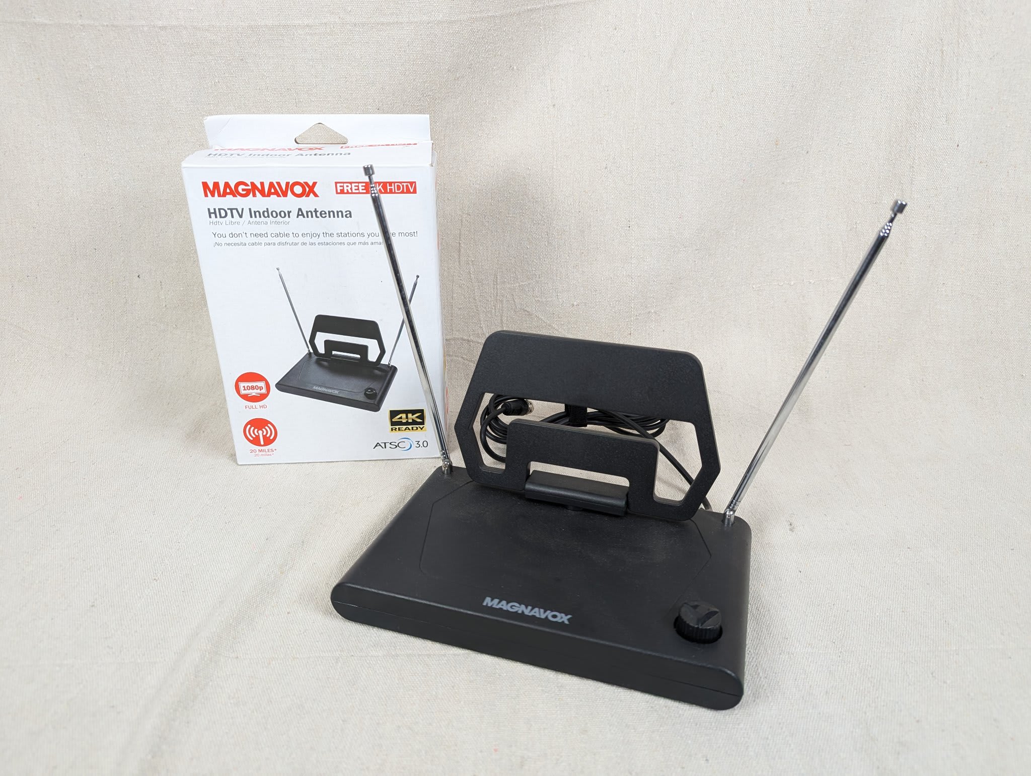 Magnavox HDTV Indoor Antenna Model MC346 4K Ready ATSC 3.0 Support New Open Box