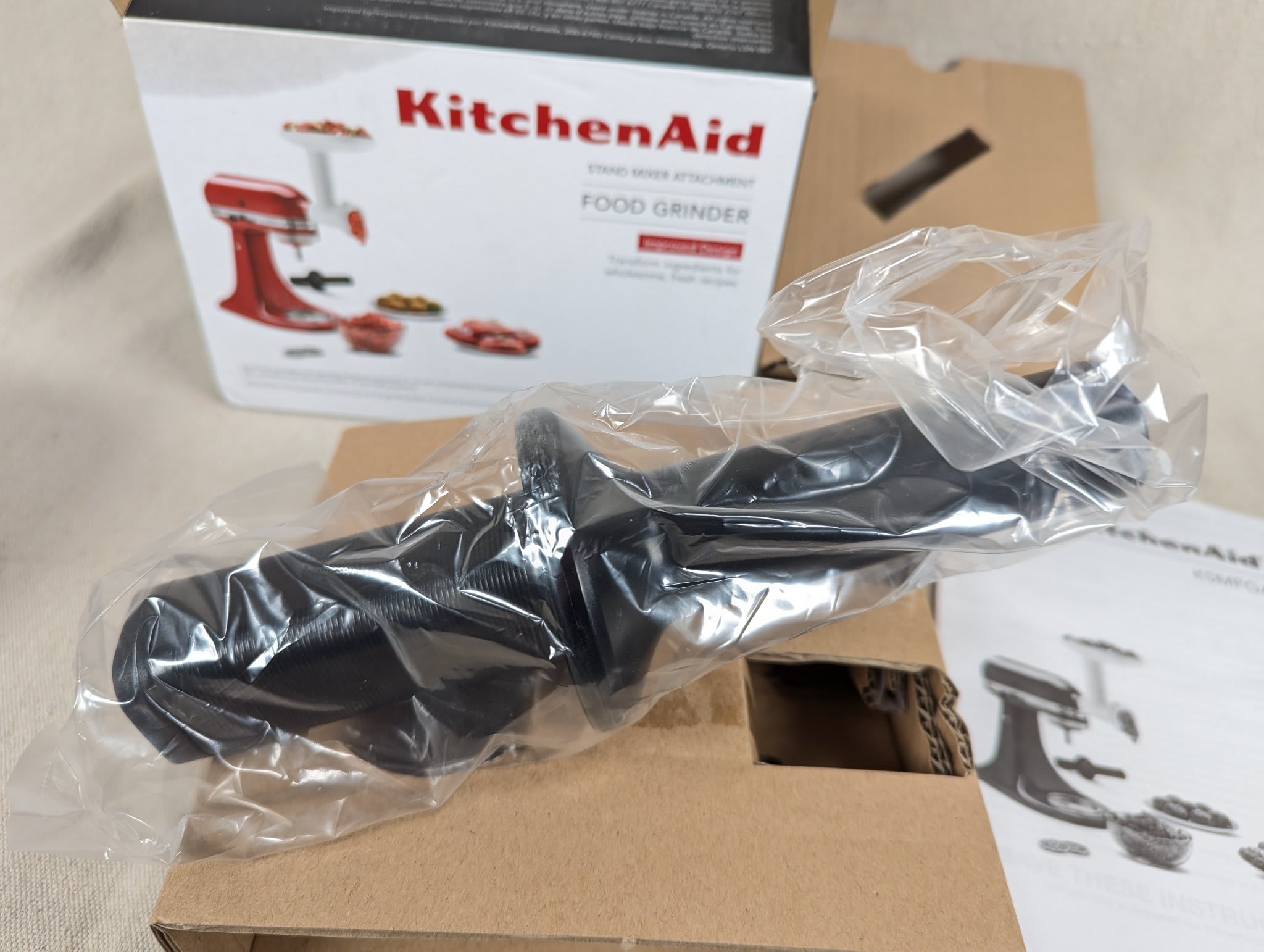 KitchenAid Food Grinder Attachment Model KSMFGA Stand Mixer Accessory New Ope... - Image 9
