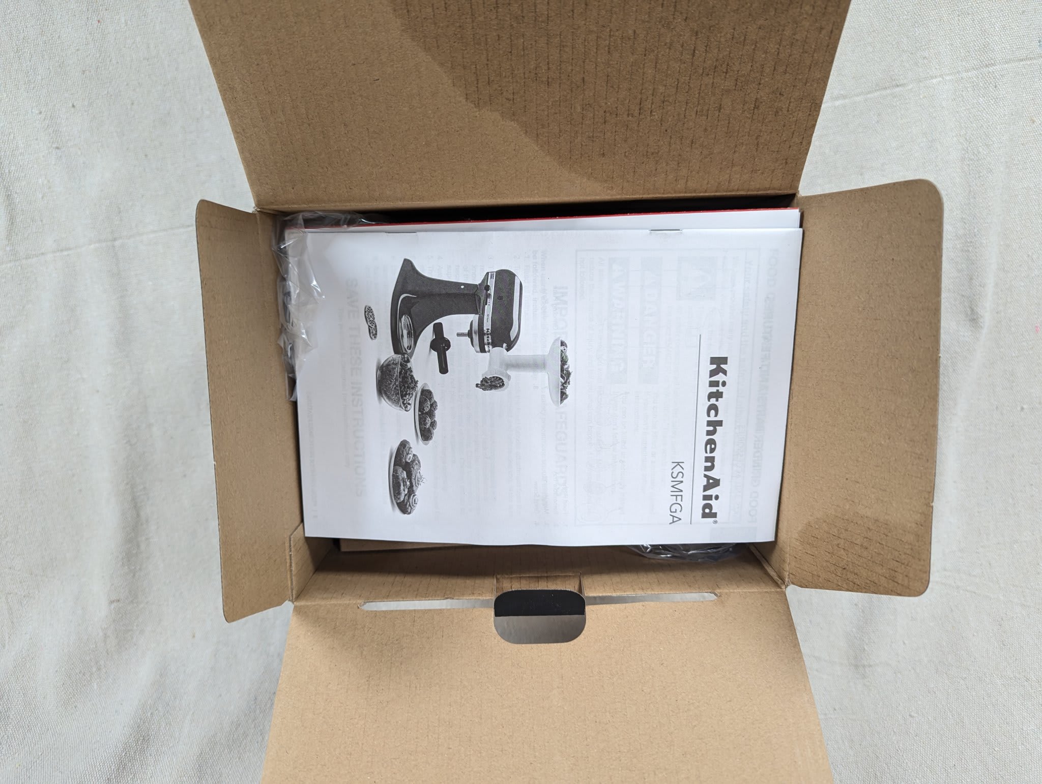 KitchenAid Food Grinder Attachment Model KSMFGA Stand Mixer Accessory New Ope... - Image 6