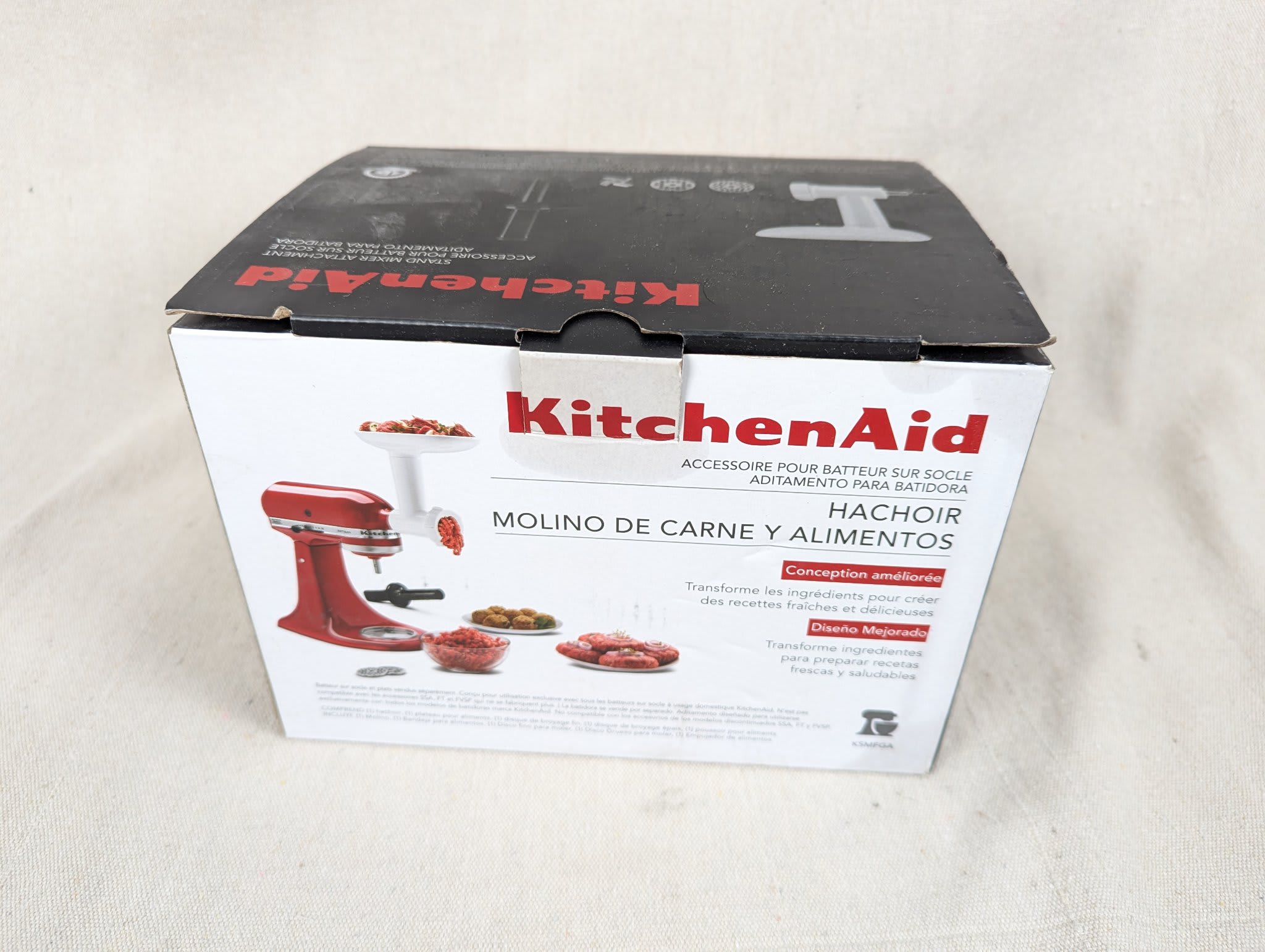 KitchenAid Food Grinder Attachment Model KSMFGA Stand Mixer Accessory New Ope... - Image 3