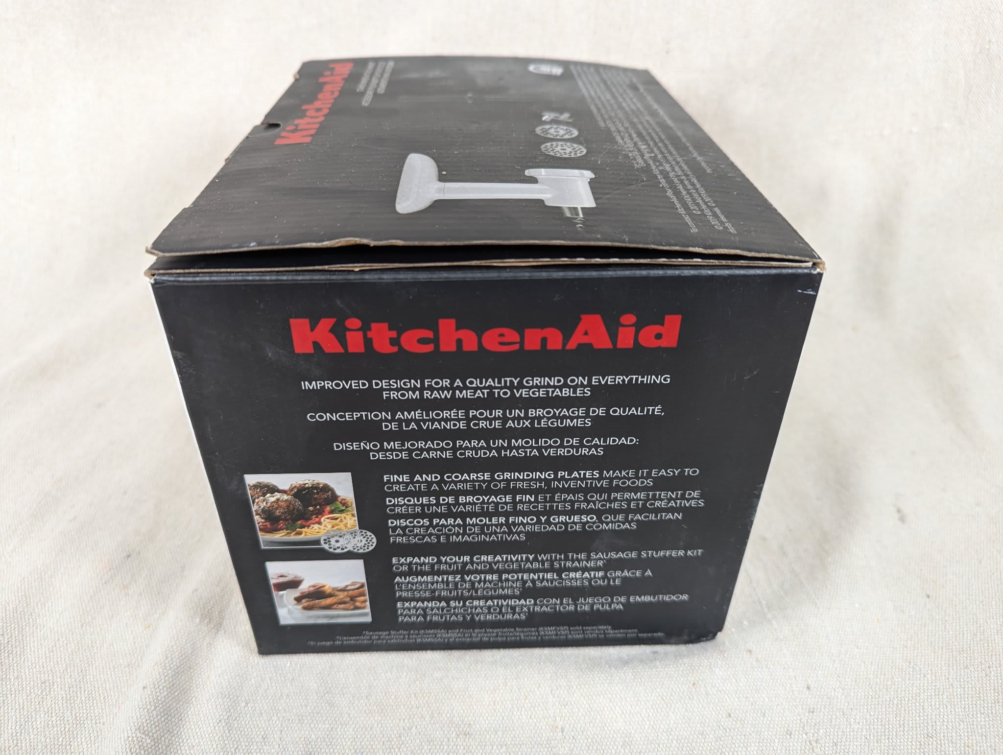 KitchenAid Food Grinder Attachment Model KSMFGA Stand Mixer Accessory New Ope... - Image 4