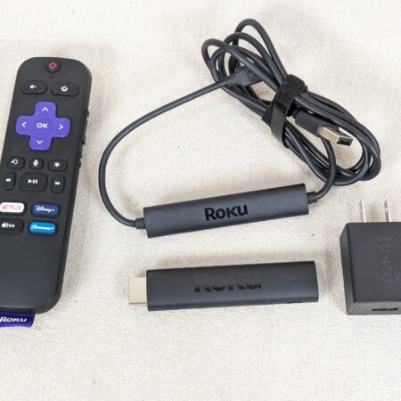 Roku Streaming Stick 4K Model 3820X with Voice Remote and Long Range Wireless
