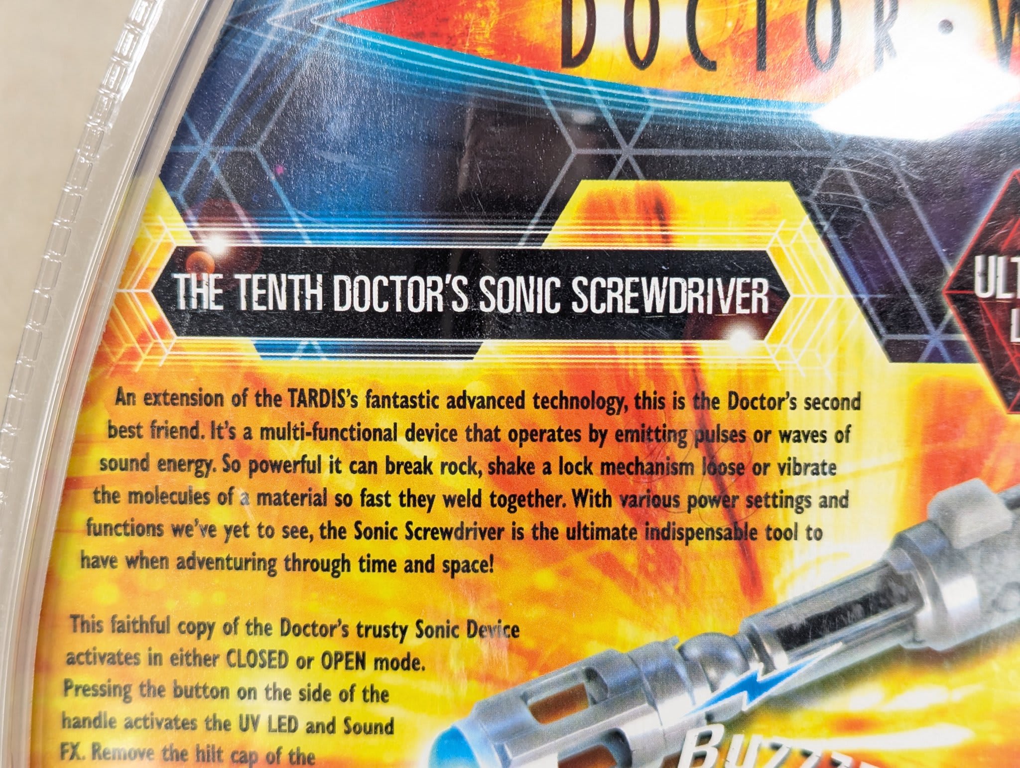 Character Options Doctor Who Tenth Doctor Sonic Screwdriver Limited Edition New - Image 8