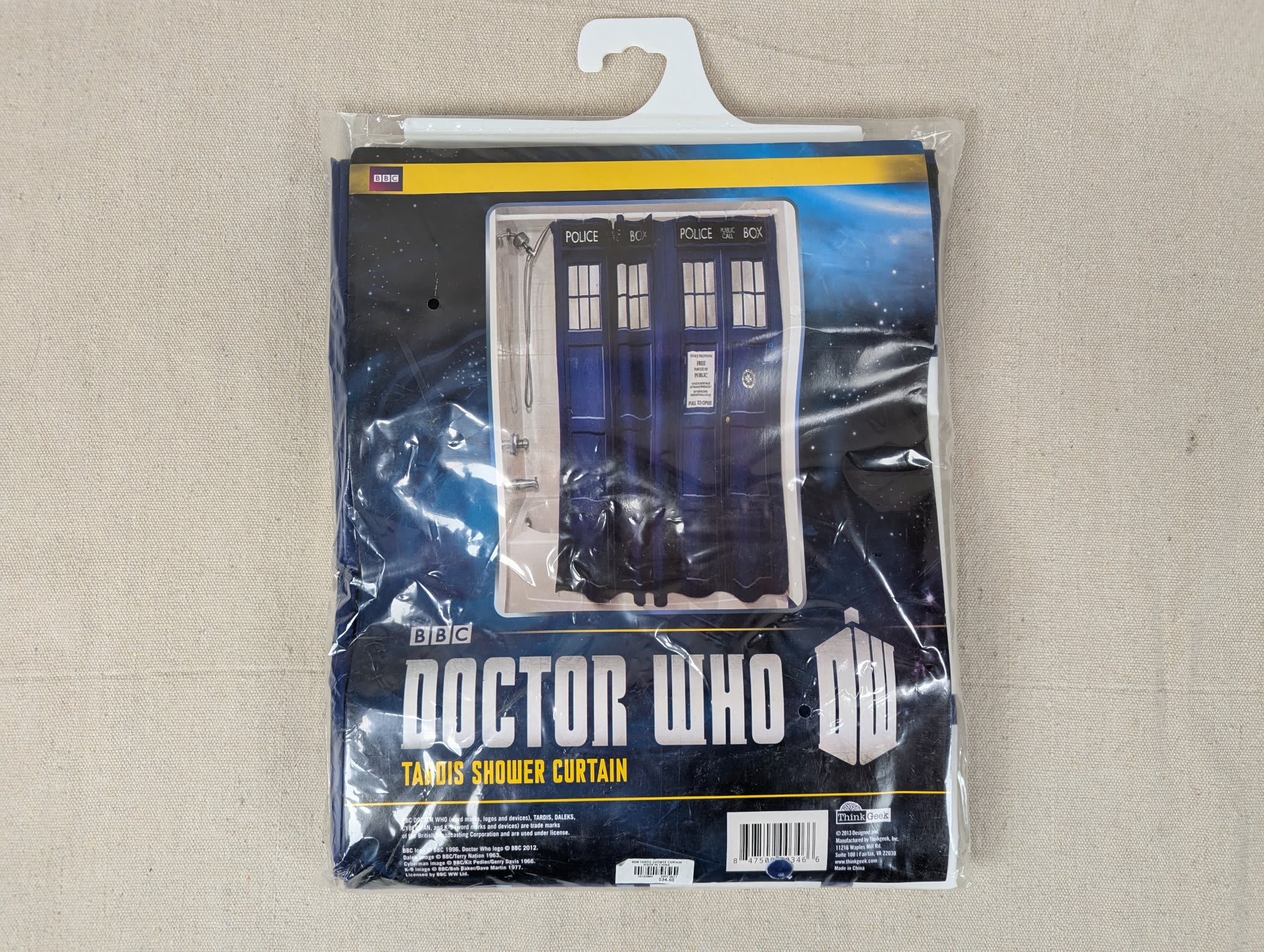 ThinkGeek Doctor Who TARDIS Shower Curtain 2013 Official Licensed New in Package - Image 2