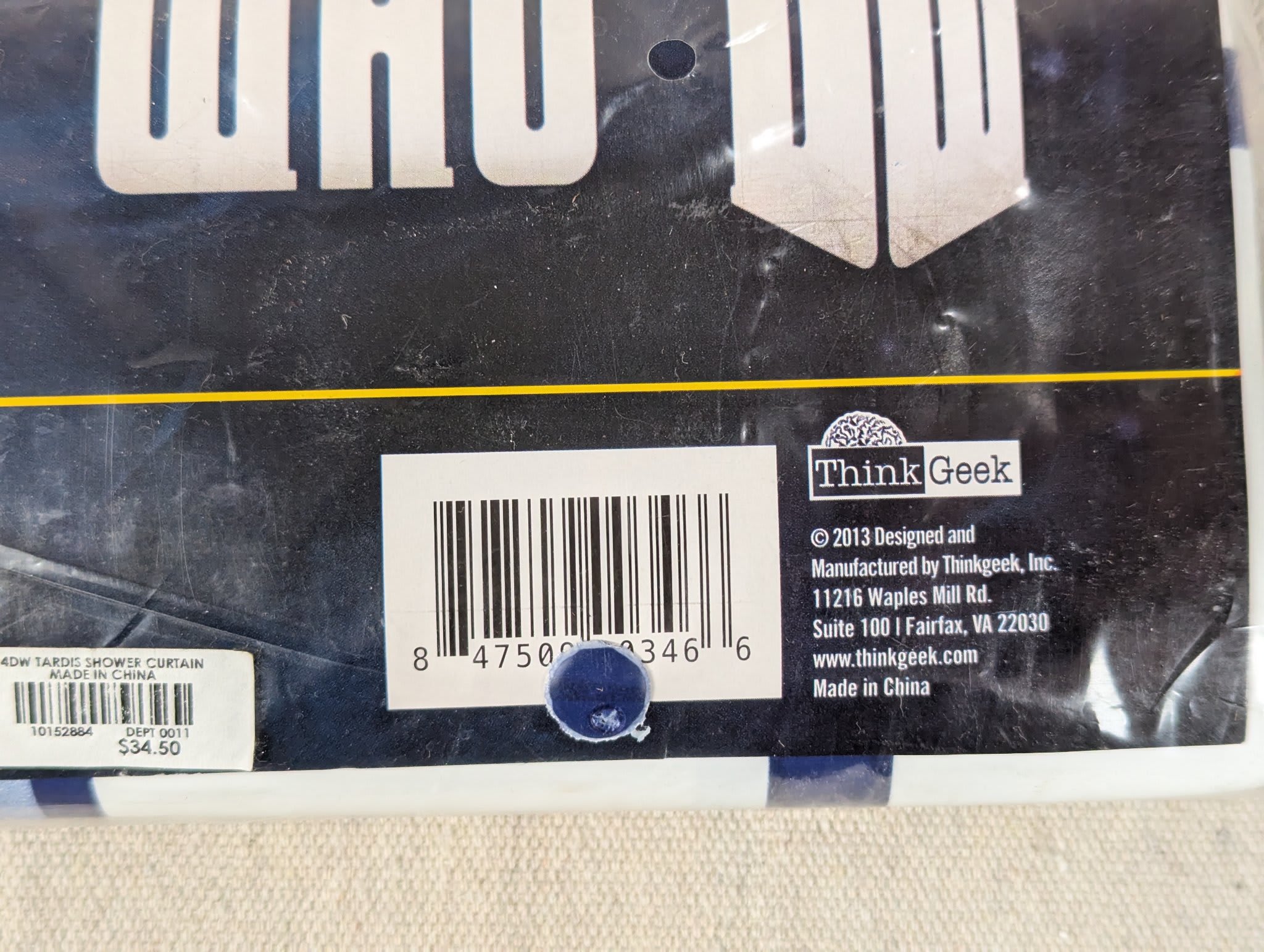 ThinkGeek Doctor Who TARDIS Shower Curtain 2013 Official Licensed New in Package - Image 3