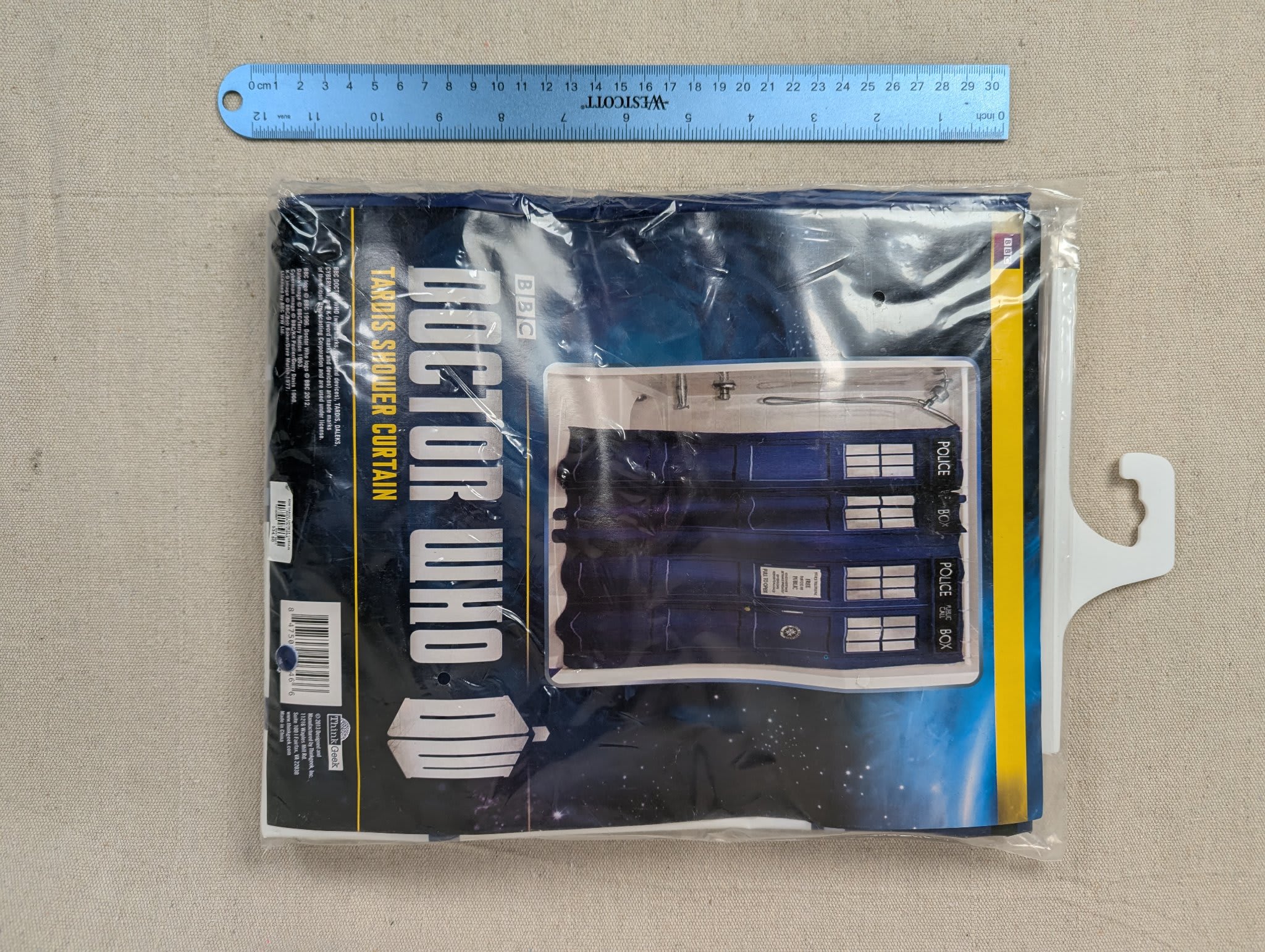 ThinkGeek Doctor Who TARDIS Shower Curtain 2013 Official Licensed New in Package - Image 6