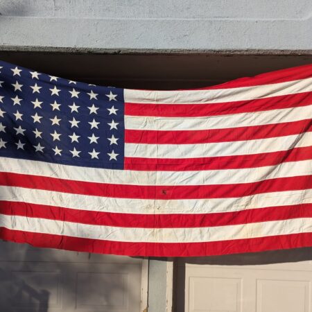 Vintage 48-Star US Flag Flag Products 2-Ply Cotton Bunting 9ft x 5ft Mid-Century