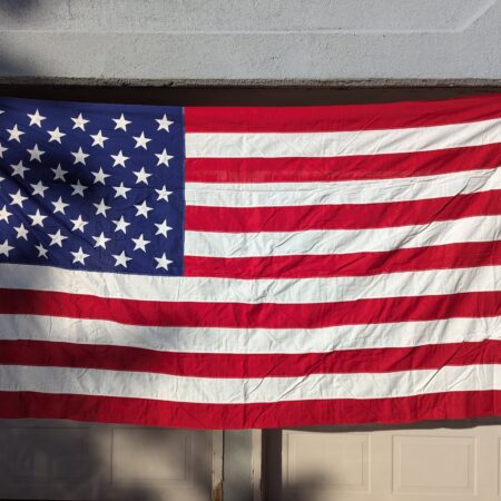 Vintage Valley Forge Flag Co Best Cotton Bunting American Flag 9ft x 5.5ft Good