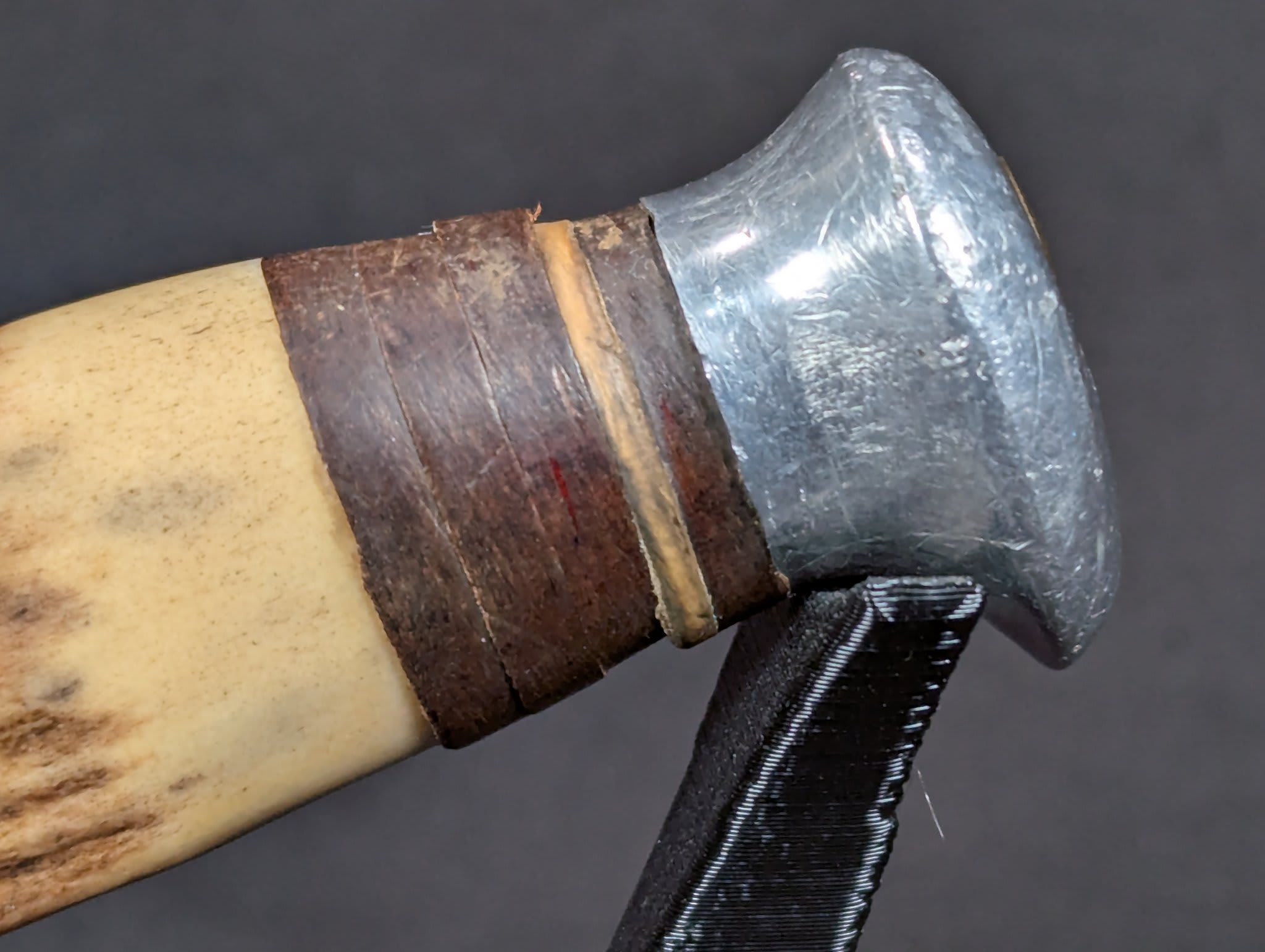 Vintage Olsen Knife Co. Fixed Blade Hunting Knife Stag Handle Solingen Germany - Image 2