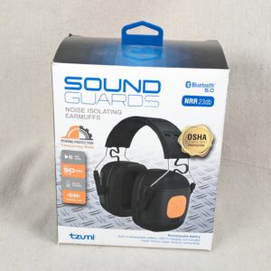 Tzumi Sound Guards Bluetooth Noise Isolating Earmuffs Model 8445 NRR 23dB USB-C