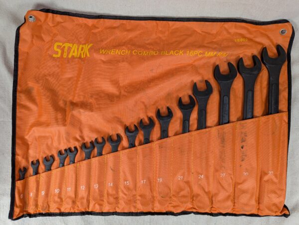 1000058203_nR7YFB_eq9ddg.jpg Stark 16-Piece Metric Combination Wrench Set Model 18802 Black Oxide Finish Tool
