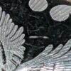 1000058586_7k7ttv_ys9lwx.jpg Vintage Oval Belt Buckle Silver-Tone Eagle Motif Black Enamel Rope Border 3.5in