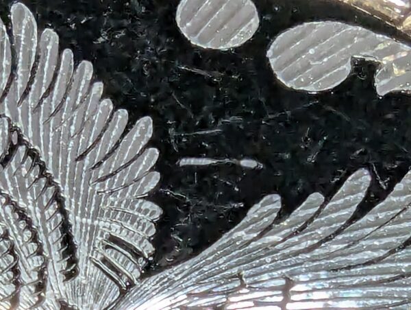 1000058586_7k7ttv_ys9lwx.jpg Vintage Oval Belt Buckle Silver-Tone Eagle Motif Black Enamel Rope Border 3.5in