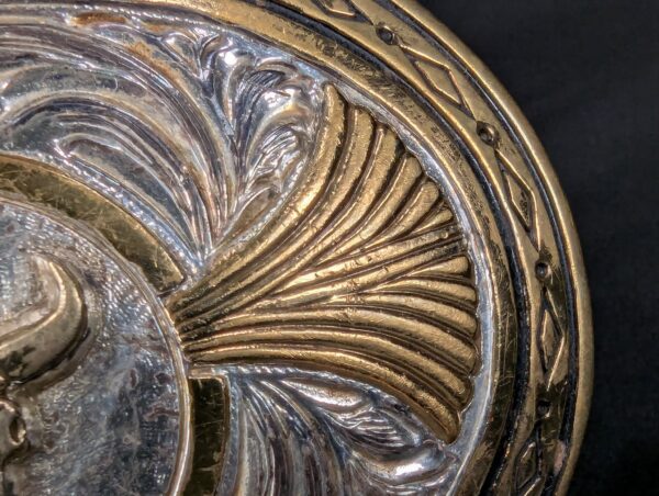 1000058624_2kwwyH_vliucx.jpg Award Design Medals Vintage Western Bull Skull Belt Buckle Silver Plated Gold...