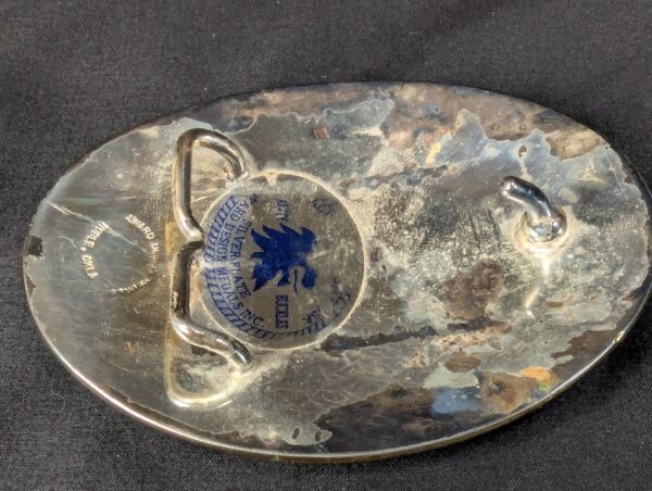 1000058626_kwERyD_trtszi.jpg Award Design Medals Vintage Western Bull Skull Belt Buckle Silver Plated Gold...