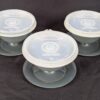Vintage Tupperware Pedestal Dessert Sherbet Bowls with Lids Set of 3 Mid-Century