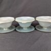 Vintage Tupperware Pedestal Dessert Sherbet Bowls with Lids Set of 3 Mid-Century