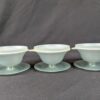Vintage Tupperware Pedestal Dessert Sherbet Bowls with Lids Set of 3 Mid-Century