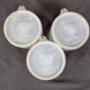 Vintage Tupperware Pedestal Dessert Sherbet Bowls with Lids Set of 3 Mid-Century