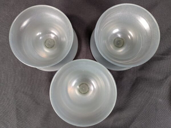 Vintage Tupperware Pedestal Dessert Sherbet Bowls with Lids Set of 3 Mid-Century