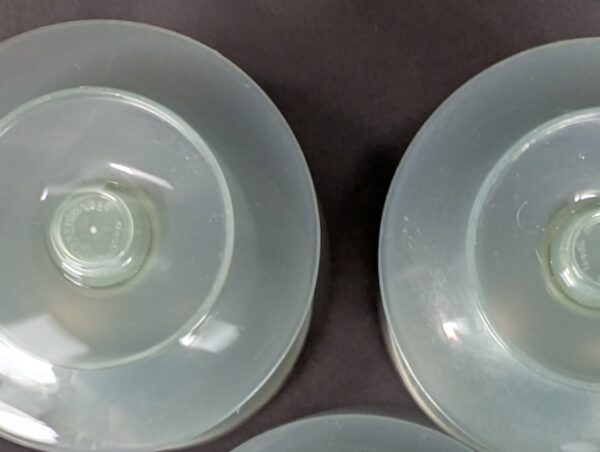 Vintage Tupperware Pedestal Dessert Sherbet Bowls with Lids Set of 3 Mid-Century
