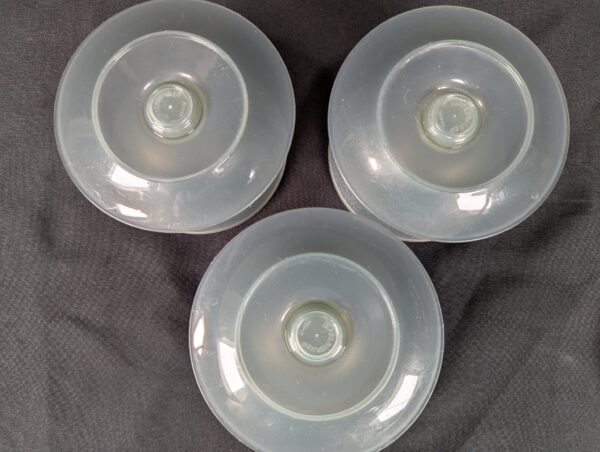 Vintage Tupperware Pedestal Dessert Sherbet Bowls with Lids Set of 3 Mid-Century