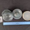 Vintage Tupperware Pedestal Dessert Sherbet Bowls with Lids Set of 3 Mid-Century