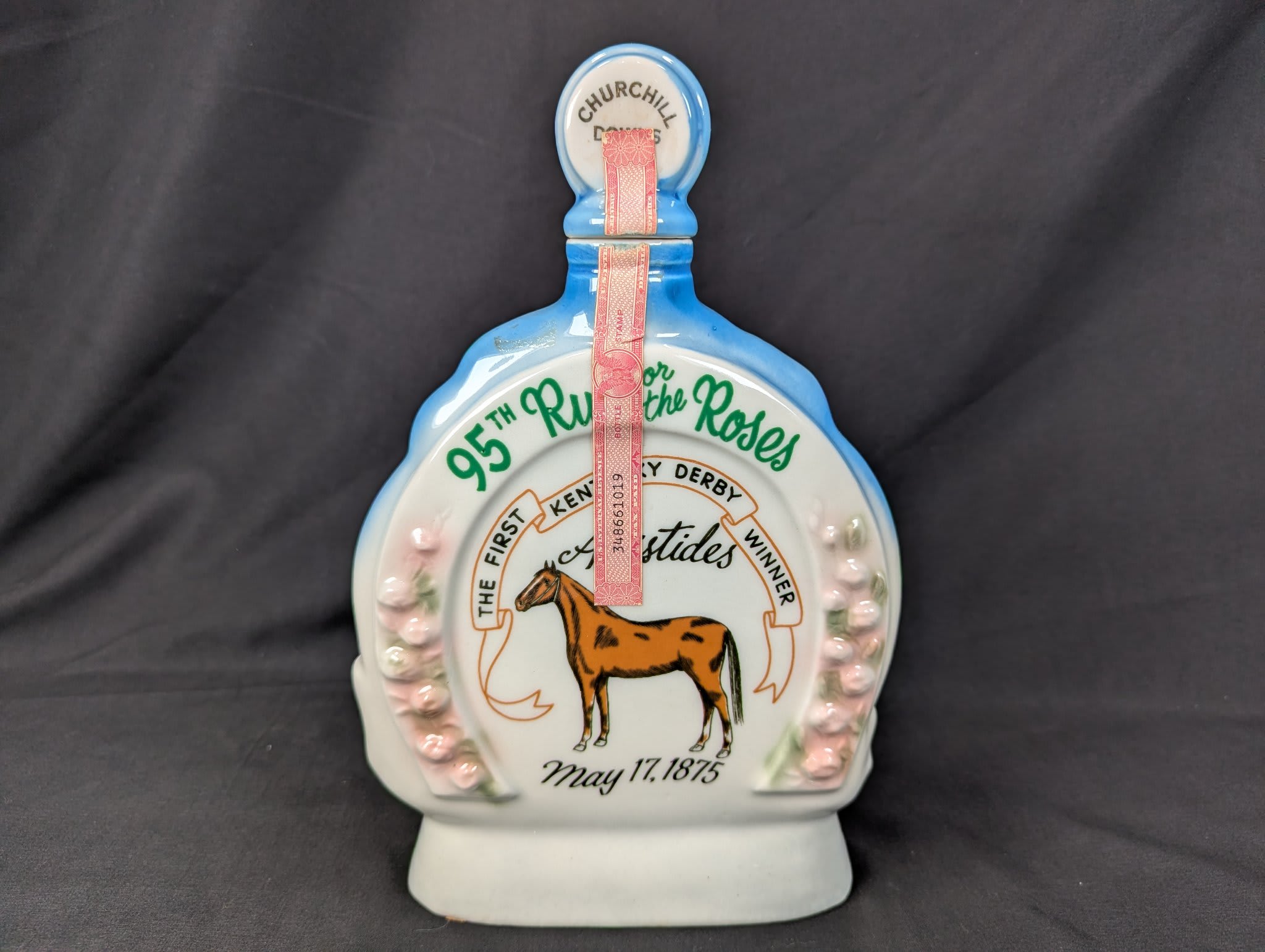James B. Beam Distilling Co. 1969 Kentucky Derby Churchill Downs Ceramic Deca... - Image 4