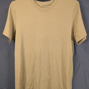 Outlier NYC Merino Wool Crew Neck T-Shirt Men's Size Large Tan Khaki Mustard ...