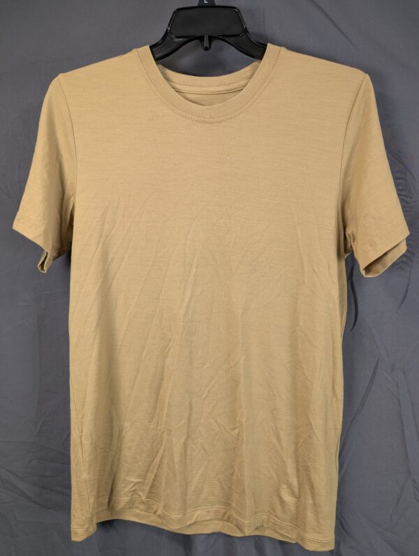 Outlier NYC Merino Wool Crew Neck T-Shirt Men's Size Large Tan Khaki Mustard ...