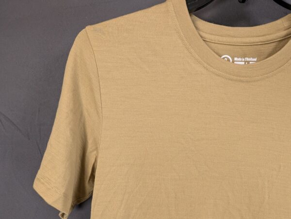 Outlier NYC Merino Wool Crew Neck T-Shirt Men's Size Large Tan Khaki Mustard ...