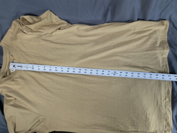 Outlier NYC Merino Wool Crew Neck T-Shirt Men's Size Large Tan Khaki Mustard ...