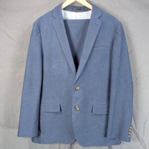 J.Crew Ludlow Suit Set Mens Blue Textured Blazer 41R Trousers 34x32 Italian F...