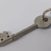 Vintage Hotel Skeleton Key and Black Plastic Fob Shannon Shamrock Ireland