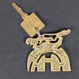 Vintage Holiday Inn Hotel Room Key with Brass Keychain Number 1200 Dallas Air...