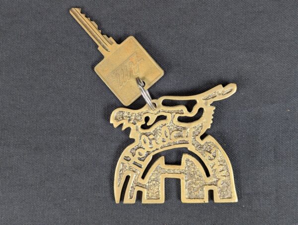 Vintage Holiday Inn Hotel Room Key with Brass Keychain Number 1200 Dallas Air...