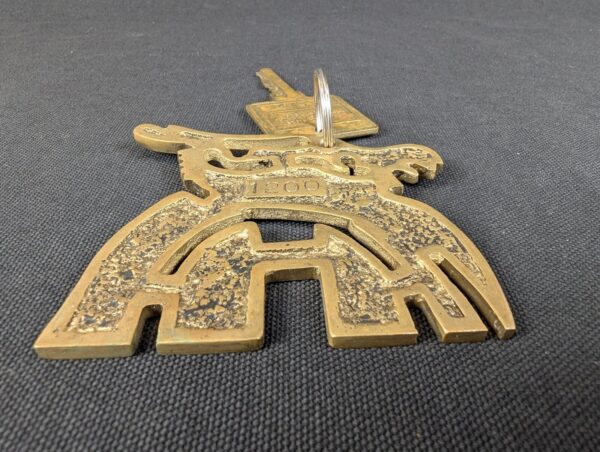 Vintage Holiday Inn Hotel Room Key with Brass Keychain Number 1200 Dallas Air...
