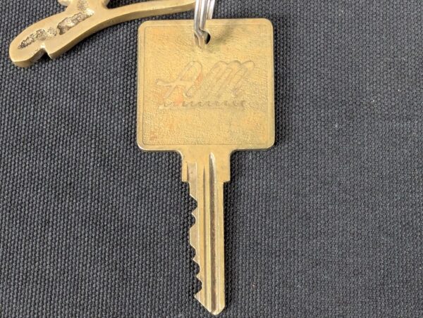 Vintage Holiday Inn Hotel Room Key with Brass Keychain Number 1200 Dallas Air...