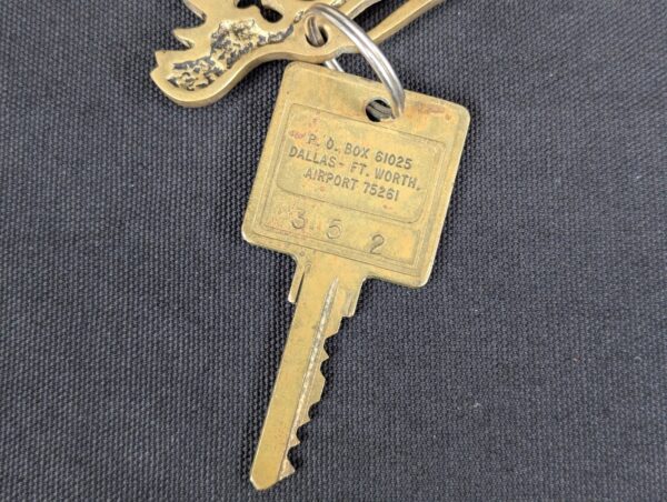 Vintage Holiday Inn Hotel Room Key with Brass Keychain Number 1200 Dallas Air...