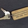 Paris Sheraton Hotel Metal Room Key and Brass Fob 19 rue du Commandant Mouchotte