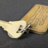 Paris Sheraton Hotel Metal Room Key and Brass Fob 19 rue du Commandant Mouchotte