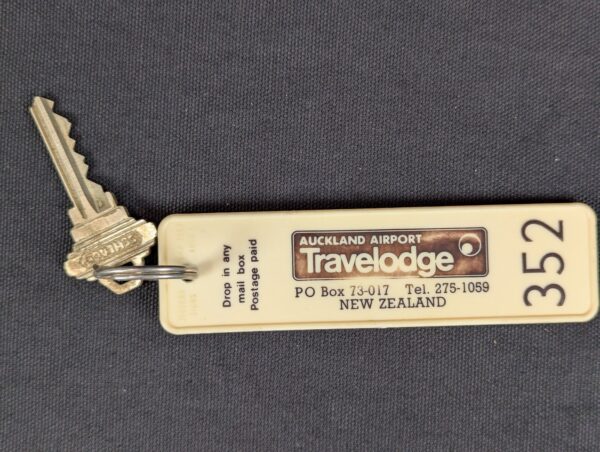 Auckland Airport Travelodge Hotel Room Key and Plastic Fob New Zealand 2043