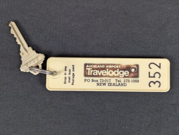Auckland Airport Travelodge Hotel Room Key and Plastic Fob New Zealand 2043