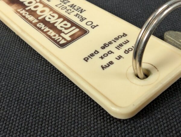 Auckland Airport Travelodge Hotel Room Key and Plastic Fob New Zealand 2043
