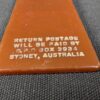 Vintage Hotel Room Key and Fob Set Sydney Australia Brown Tag R.B. Davies 3515