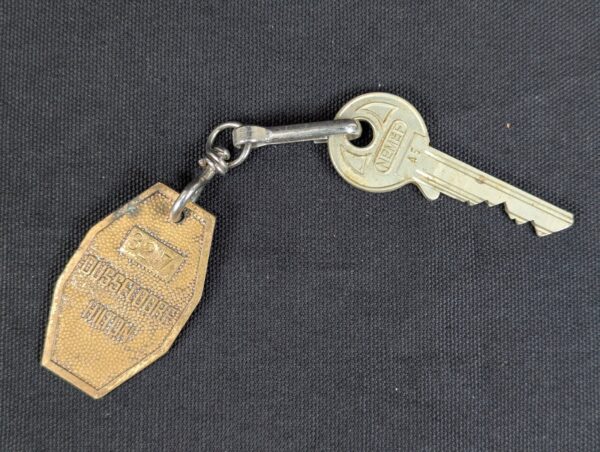 Vintage NEMEF Hotel Room Key and Brass Fob 327 Dusseldorf Hilton Collectible ...